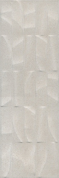 Плитка настенная Безана серый светлый структура обрезной 12151R (Kerama Marazzi)