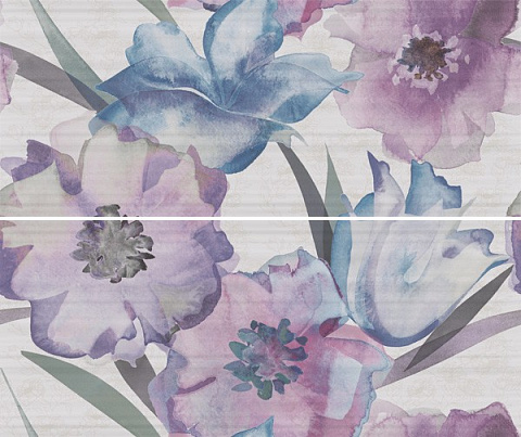 Декор  SYDNEY Dec. 2 / Tulipan Lavanda 25*60 (AZULEJOS ALCOR)