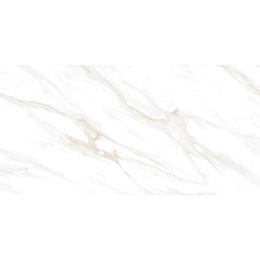 Керамический гранит Калакатта Кларити Голд / Calacatta Clarity Gold белый полированный 600x1200 (Ceradim)