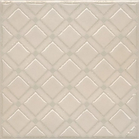 Декор Бахия 1 бежевый светлый глянцевый KMD3STA013GN 98x98 (KERAMA MARAZZI)