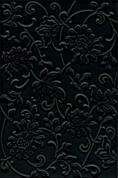 Плитка настенная АДЖАНТА Цветы Черный 8217 (KERAMA MARAZZI)