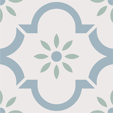 Керамический гранит ЭКЛЕКТИКА Арабески голубой 200x200 (Smile Tile)