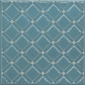 Декор Бахия 1 бирюзовый глянцевый KMD3STA016GN 98x98 (KERAMA MARAZZI)