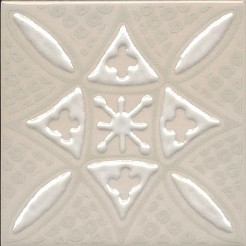 Декор Бахия 2 бежевый светлый глянцевый KMD3STA017GN 98x98 (KERAMA MARAZZI)