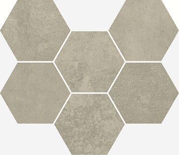 Мозаика Terraviva Floor Project Greige Mosaico Hexagon 25x29 Nat Rett (Italon)