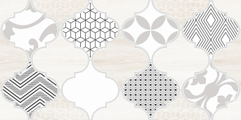 Декор Мореска / Moresque 1641-8625 200х400 Бежевая (LB Ceramics)